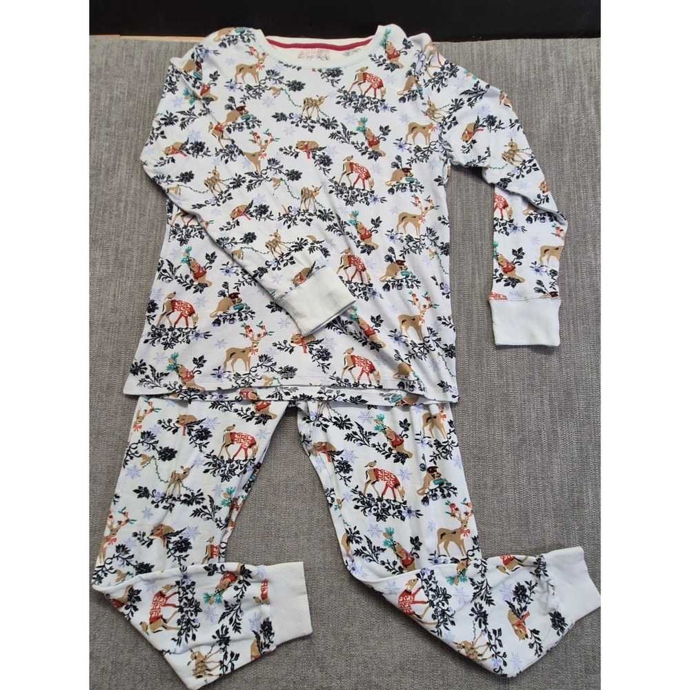 Vera Bradley‎ 2pc pajama set women LG Woodland Deer Forest Animal Print Cotton